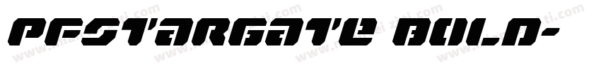 PFStargate Bold字体转换